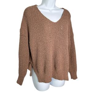 Debut Women’s XS Pointelle Knit Oversized Dolman Sleeve Sweater